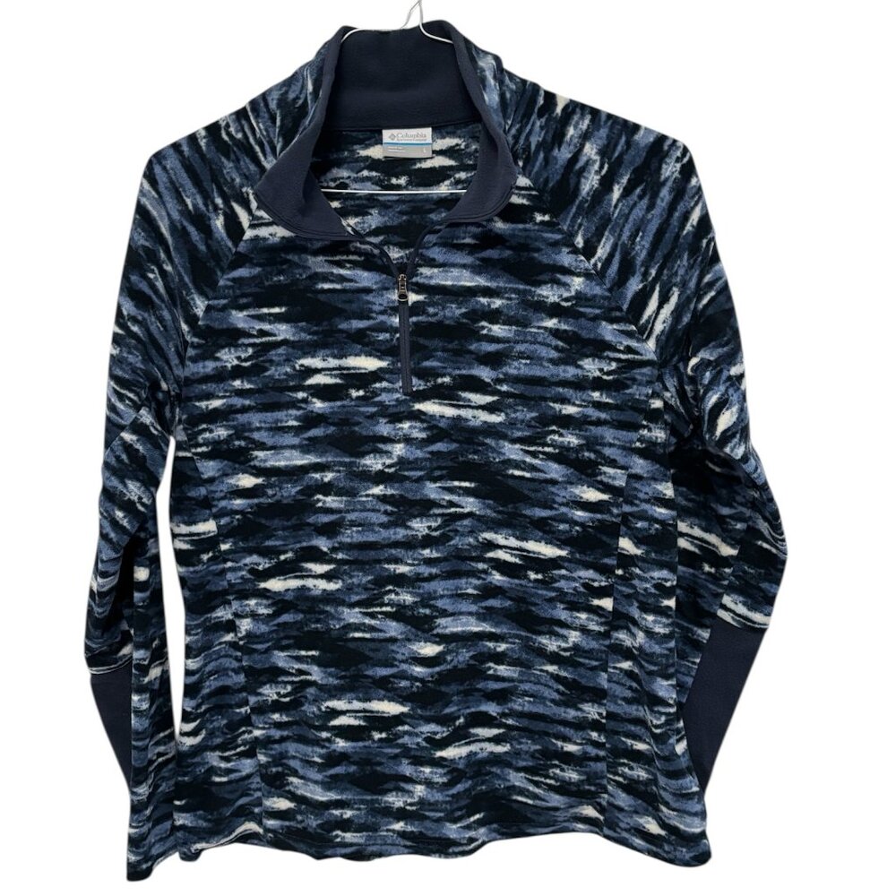 Women’s Columbia Navy and White Glacier IV Print Pullover.  Size L